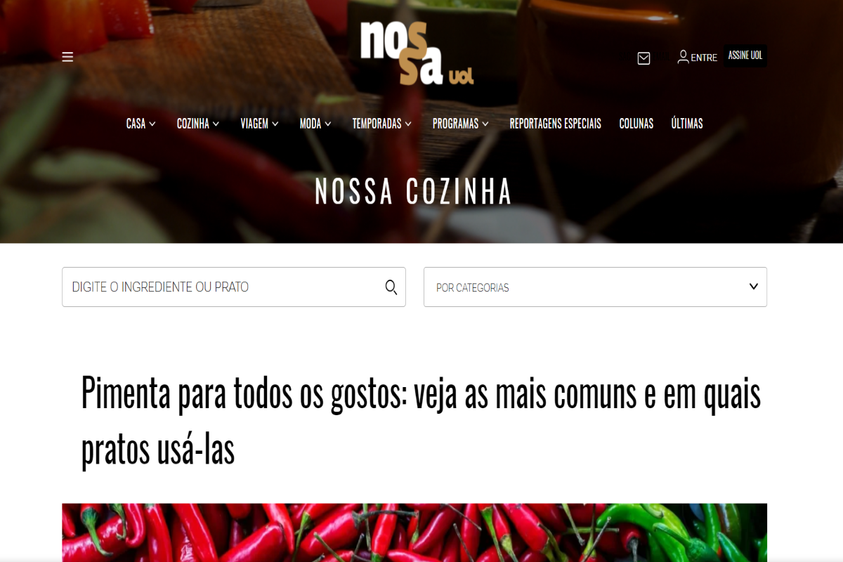Pimentas (Reprodução: Uol.com.br/nossa)