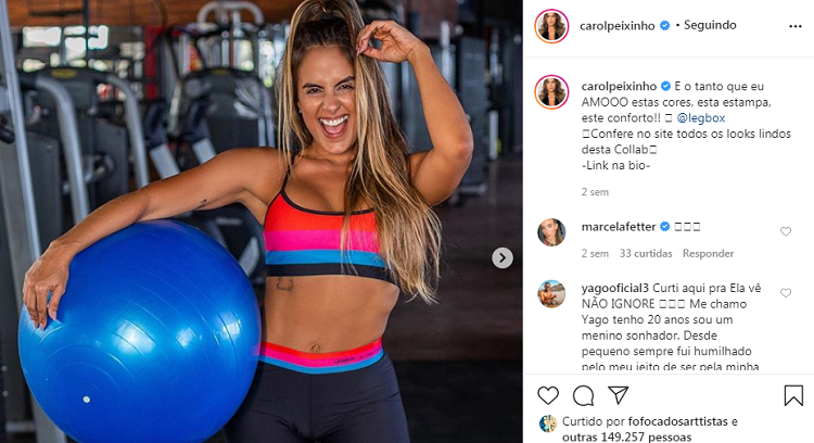 Carol Peixinho / Reprodução instagram