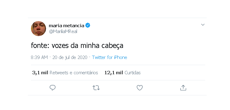 Tweet Marilia Mendonça