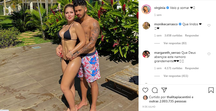 Virginia Fonseca e Zé Felipe / Reprodução Instagram