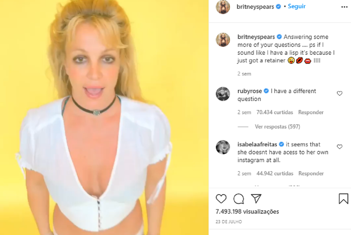 Britney Spears / Reprodução Instagram