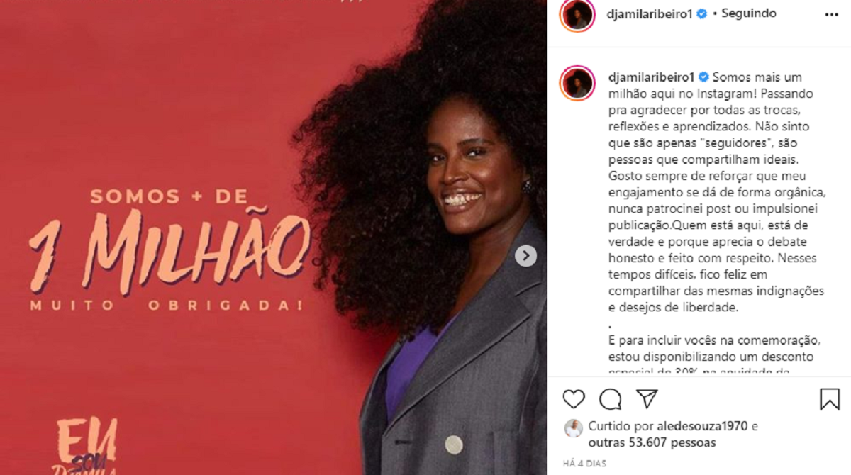 Instagram Djamila Ribeiro