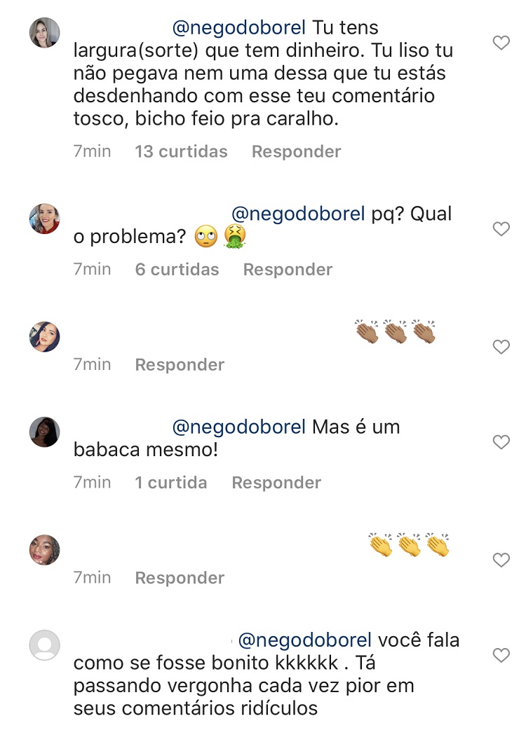 Nego do Borel é detonado por internautas (Foto: Reprodução/Instagram)