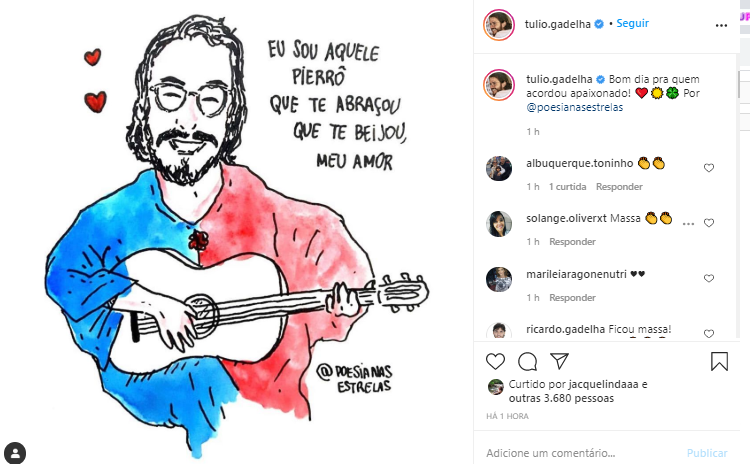 Reprodução do Instagram do Túlio Gadêlha