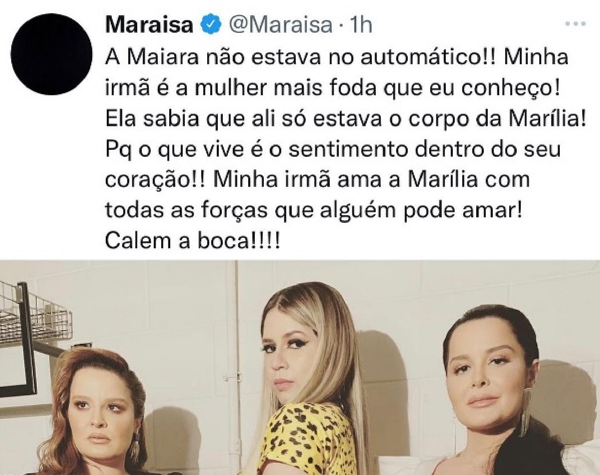 Maiara, Maraisa, Marília Mendonça. Reprodução do Instagram