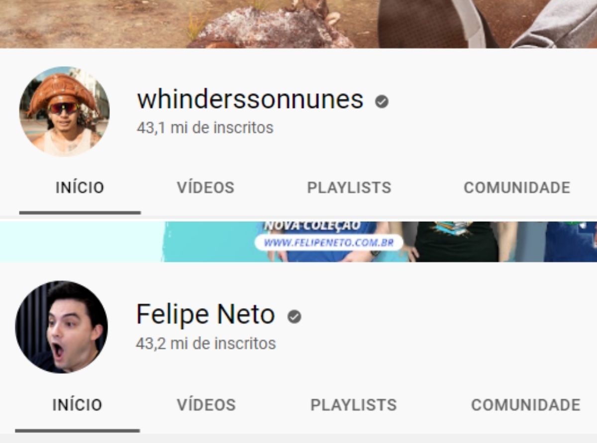 Whindersson Nunes e Felipe Neto - Imagem Reprodução Instagram