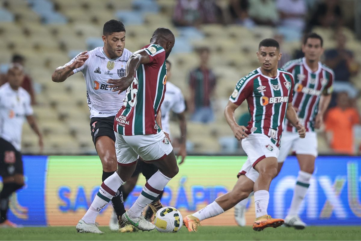 Lance de Fluminense x Atlético Mineiro. Foto: Pedro Souza/Atlético
