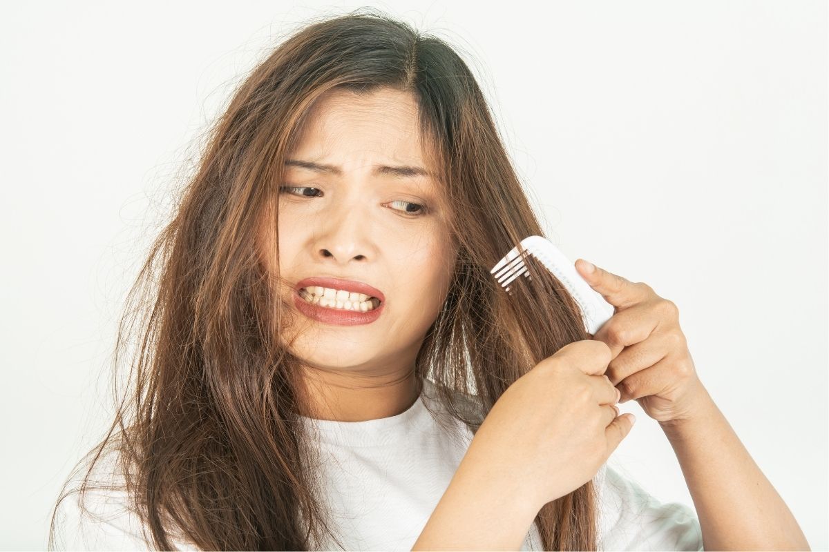 Como recuperar cabelo ressecado - reprodução do canva