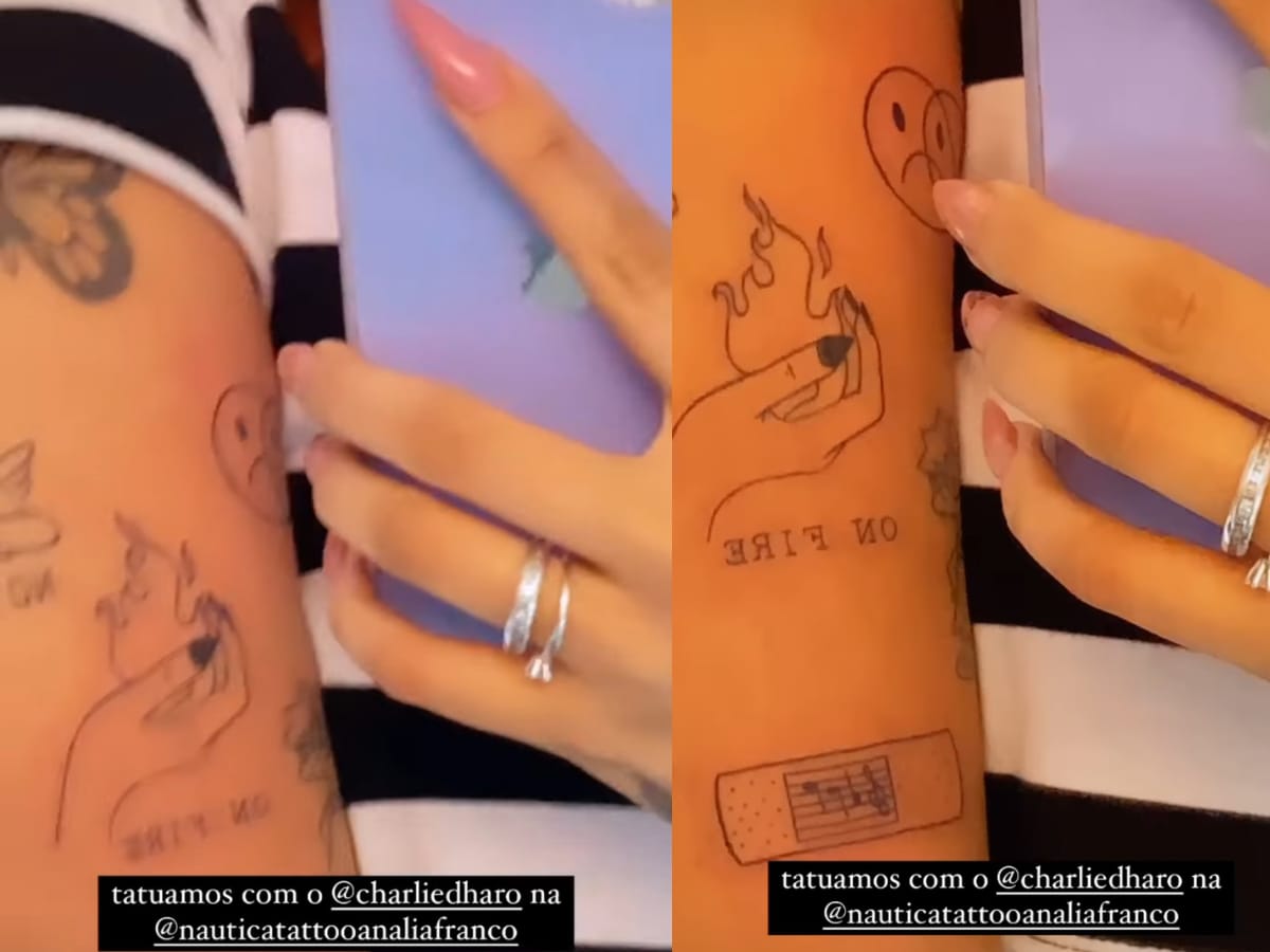 Lara Silva faz três tatuagens de uma vez; confira quais são os desenhos - Foto: Reprodução do Instagram da Lara Silva