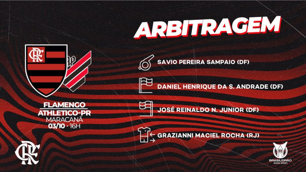 Futebol ao vivo, em clima de euforia Flamengo e Athletico-PR se enfrentam nesta Série A / Crédito de Imagem: Twitter