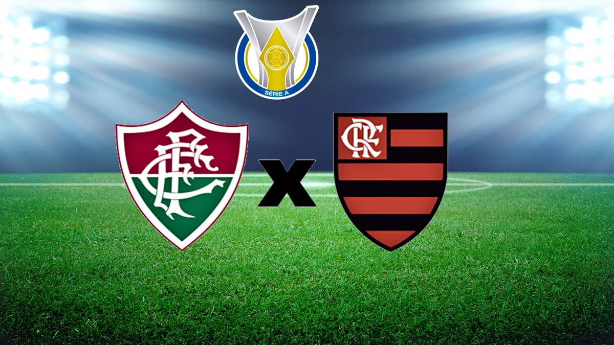 Fluminense x Flamengo ao vivo neste sábado. Imagem - Montagem