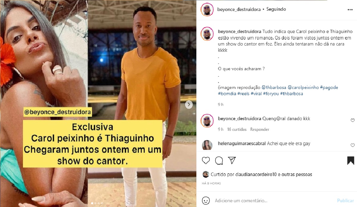 Thiaguinho e Carol Peixinho (Foto: Reprodução Instagram)