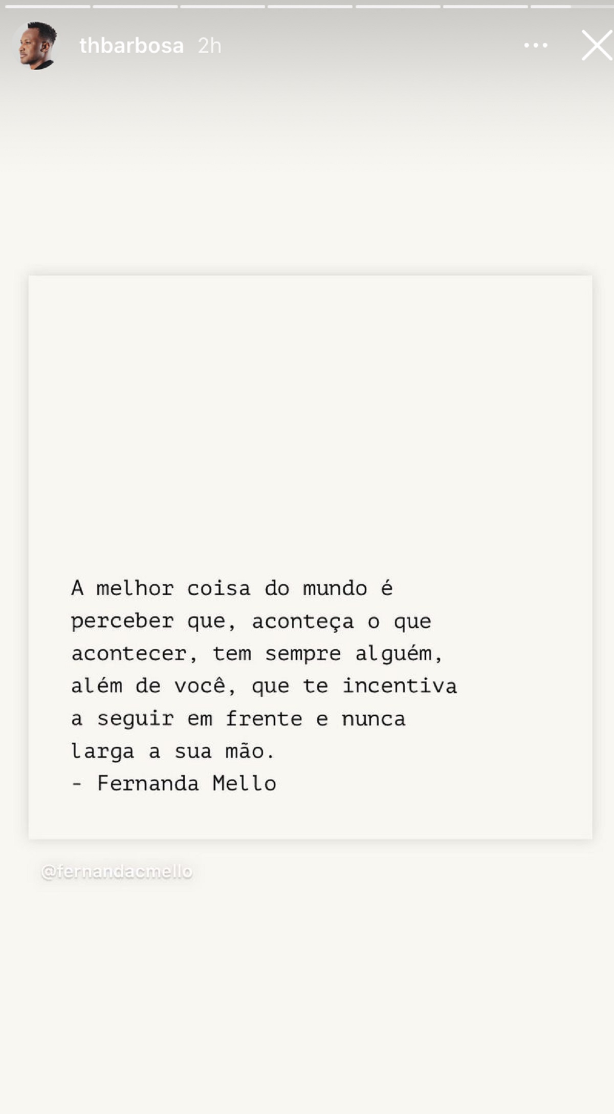 Thiaguinho posta mensagem enigmática em seu stories do Instagram (Foto: Reprodução/Instagram)