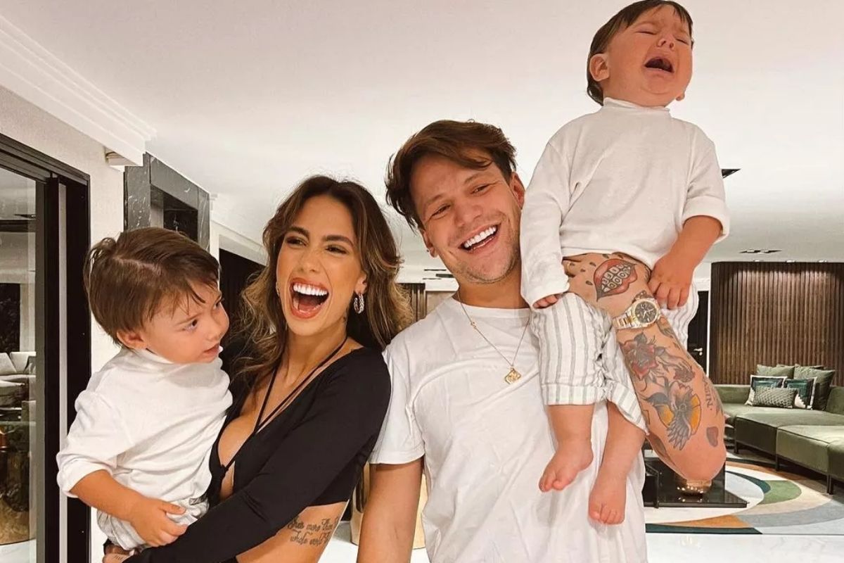 Gabi, Saulo e os filhos. Reprodução: Instagram